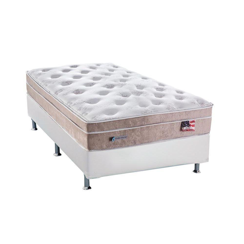 Cama Box Solteiro Colchao Molas Sealy Masterpocket Ensacadas Miami Base Crc Courano White 88x188