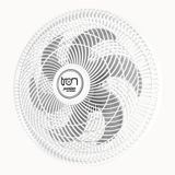 Ventilador Parede Lorena Branco Oscilante 127V Pás Prata