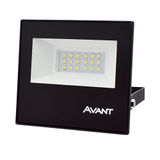 Kit 10 Refletores AVANT LED Slim20W 6500K Bivolt Branco Frio