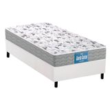 Cama Box Solteiro Colchao Espuma D33 Probel Ep Anatomico Guarda Costas Prointense Double Face Base Crc Courano White 88x188