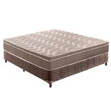 Cama Box Casal Colchao Espuma Paropas D33 Ep Confort Ultra Firme Base Crc Fantasy Brown 138x188