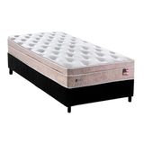 Cama Box Solteiro Colchao Molas Masterpocket Ensacadas Plumatex Miami Base Crc Suede Black 88x188