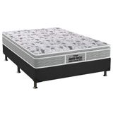 Cama Box Casal Colchao Espuma D45 Probel Ep Guarda Costas Proextreme Plus Base Crc Suede Gray 138x188