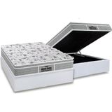 Cama Box Bau Casal Colchao Ortopedico Probel D45 Ep Guarda Costas Proextreme Plus Base Crc Courano White 138x188