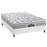 Cama Box Casal Colchao Espuma D45 Probel Ep Guarda Costas Proextreme Plus Base Crc Courano White 138x188