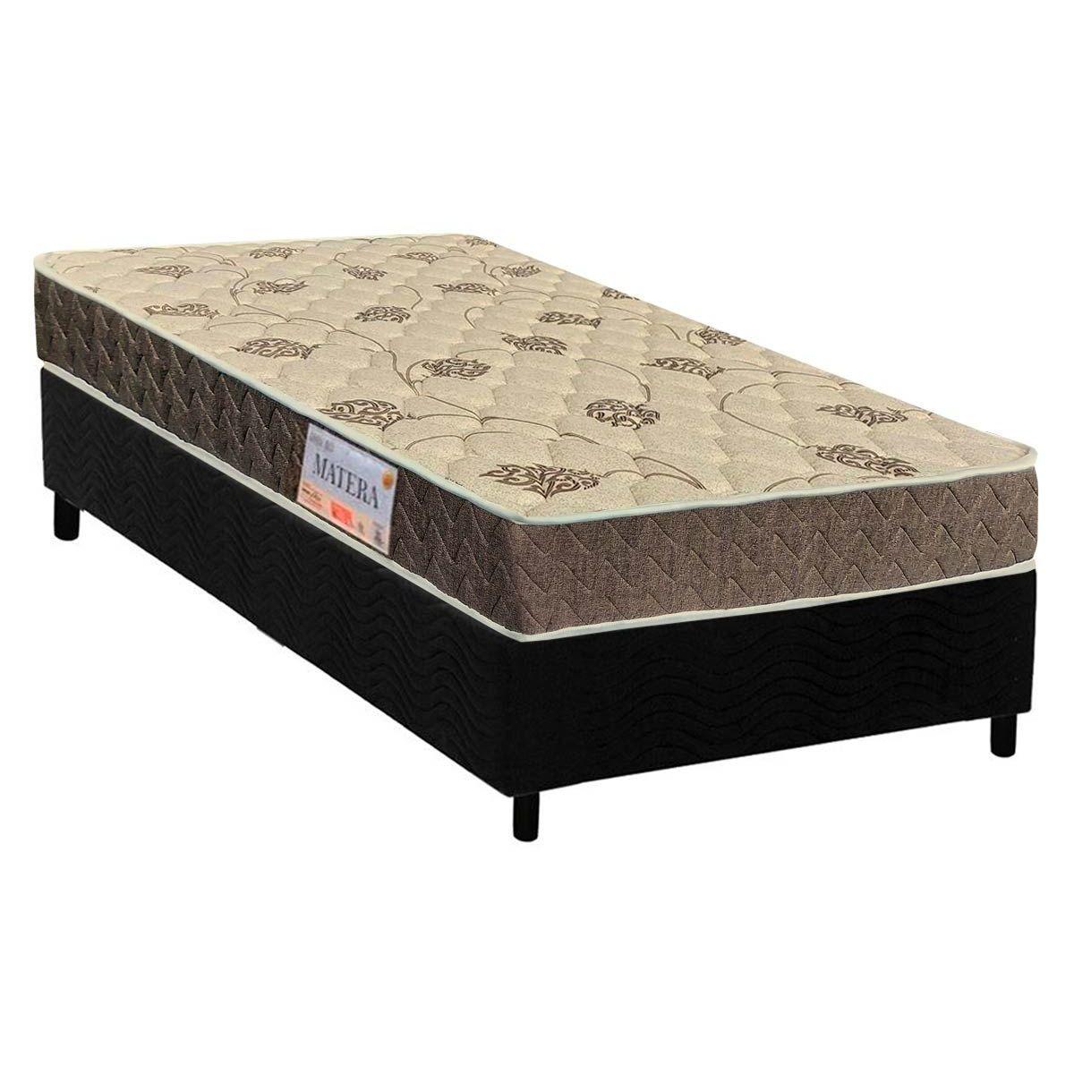 Cama Box Solteiro Colchao Ortopedico Orthoflex D33 Ep Anatomico Matera Base Crc Suede Black 88x188