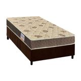 Cama Box Solteiro Colchao Espuma D33 Orthoflex Ep Anatomico Matera Base Crc Suede Brown 88x188