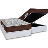 Cama Box Bau Casal Colchao Espuma D45 Ortobom Ep Iso 150 Mega Firme Base Crc Courano White 138x188