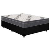 Cama Box Casal Colchao Espuma Ortobom D33 Ep Airtech 100 Base Crc Linhao Black 138x188