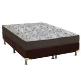 Cama Box Queen Colchao Ortopedico Ortobom D45 Ep Fort Tech Iso 150 Base Crc Suede Brown 158x198