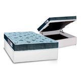 Cama Box Bau Casal Colchao Espuma Orthoflex D45 Ep Cecina Base Crc Courano White 138x188