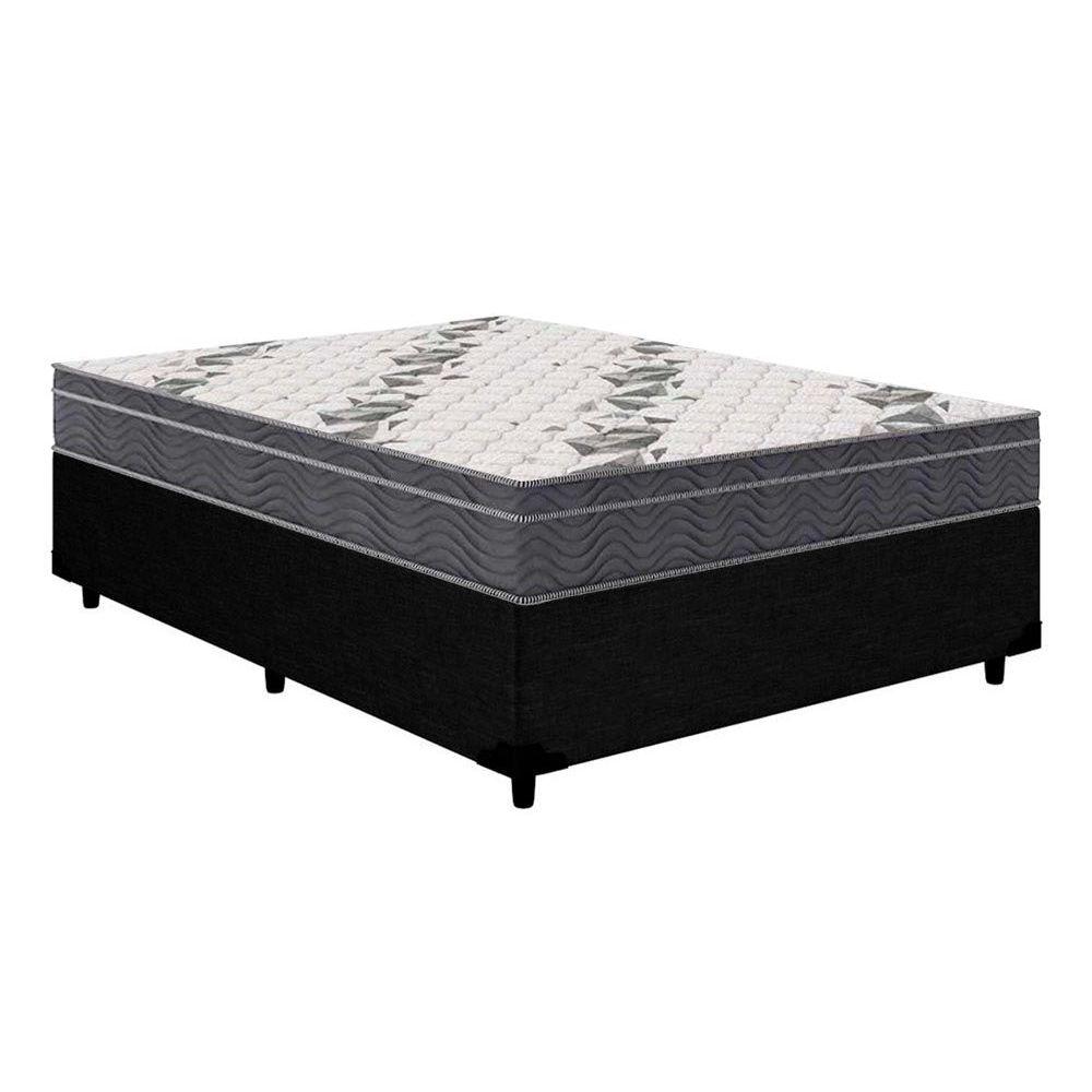 Cama Box Casal Colchao Ortopedico Ortobom D33 Ep Airtech 100 Base Crc Linhao Black 138x188