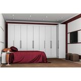 Quarto Casal Modulado Modena 12 Pecas 6 Guarda Roupas 6 Complementos Branco Demobile