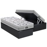 Cama Box Bau Solteiro Colchao Espuma Probel D45 Ep Guarda Costas Proextreme Plus Base Crc Suede Gray 88x188