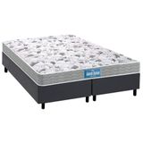 Cama Box Queen Colchao Espuma D45 Probel Ep Guarda Costas Proextreme Double Face Base Crc Suede Gray 158x198
