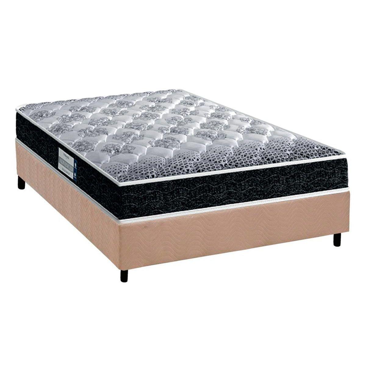 Cama Box Casal Colchao Espuma D33 Probel Ep Advanced Tech1500 Plus Base Crc Suede Clean 138x188