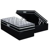 Cama Box Bau Solteiro Colchao Espuma Probel D33 Ep Prodormir Advanced Tech1500 Plus Base Crc Suede Black 88x188