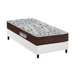 Cama Box Solteiro Colchao Espuma D45 Ortobom Ep Fort Tech Iso 150 Mega Firme Base Crc Suede White 78x188