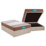 Cama Box Bau Casal Colchao Ortopedico Probel D33 Ep Guarda Costas Prointense Plus Double Face Base Crc Suede Clean 138x188