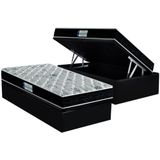 Cama Box Bau Solteiro Colchao Ortopedico Probel D45 Ep Prodormir Advanced Tech2000 Double Face Base Crc Suede Black 88x188