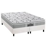 Cama Box Queen Colchao Espuma Probel D45 Ep Guarda Costas Proextreme Plus Base Crc Courano White 158x198
