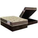 Cama Box Bau Casal Colchao Espuma D33 Orthoflex Ep Matera Base Crc Suede Brown 138x188