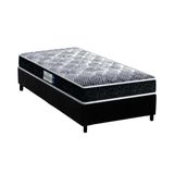 Cama Box Solteiro Colchao Espuma D33 Probel Ep Anatomico Advanced Tech1500 Base Crc Suede Black 88x188