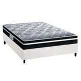 Cama Box Casal Colchao Espuma Probel D33 Ep Advanced Tech1500 Plus Base Crc Courano White 138x188