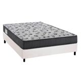 Cama Box Casal Colchao Espuma D33 Ortobom Ep Fort Tech Iso 100 Base Crc Courano White 138x188