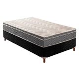 Cama Box Solteiro Colchao Ortopedico Paropas D45 Ep Anatomico Confort Mega Firme Base Crc Suede Black 88x188