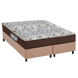 Cama Box Queen Colchao Espuma D45 Ortobom Ep Fort Tech Iso 150 Base Crc Suede Clean 158x198