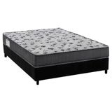 Cama Box Casal Colchao Ortopedico Ortobom D33 Ep Fort Tech Iso 100 Base Crc Suede Black 138x188