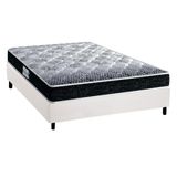 Cama Box Casal Colchao Ortopedico Probel D33 Ep Advanced Tech1500 Base Crc Suede White 138x188