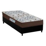 Cama Box Solteiro Colchao Espuma D45 Ortobom Ep Fort Tech Iso 150 Base Crc Suede Black 88x188