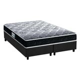 Cama Box Queen Colchao Espuma Probel D33 Ep Advanced Tech1500 Base Crc Suede Gray 158x198