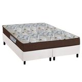 Cama Box Queen Colchao Espuma D45 Ortobom Ep Fort Tech Iso 150 Base Crc Courano White 158x198