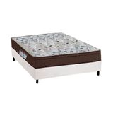 Cama Box Casal Colchao Espuma Ortobom D45 Ep Fort Tech Iso 150 Mega Firme Base Crc Suede White 138x188