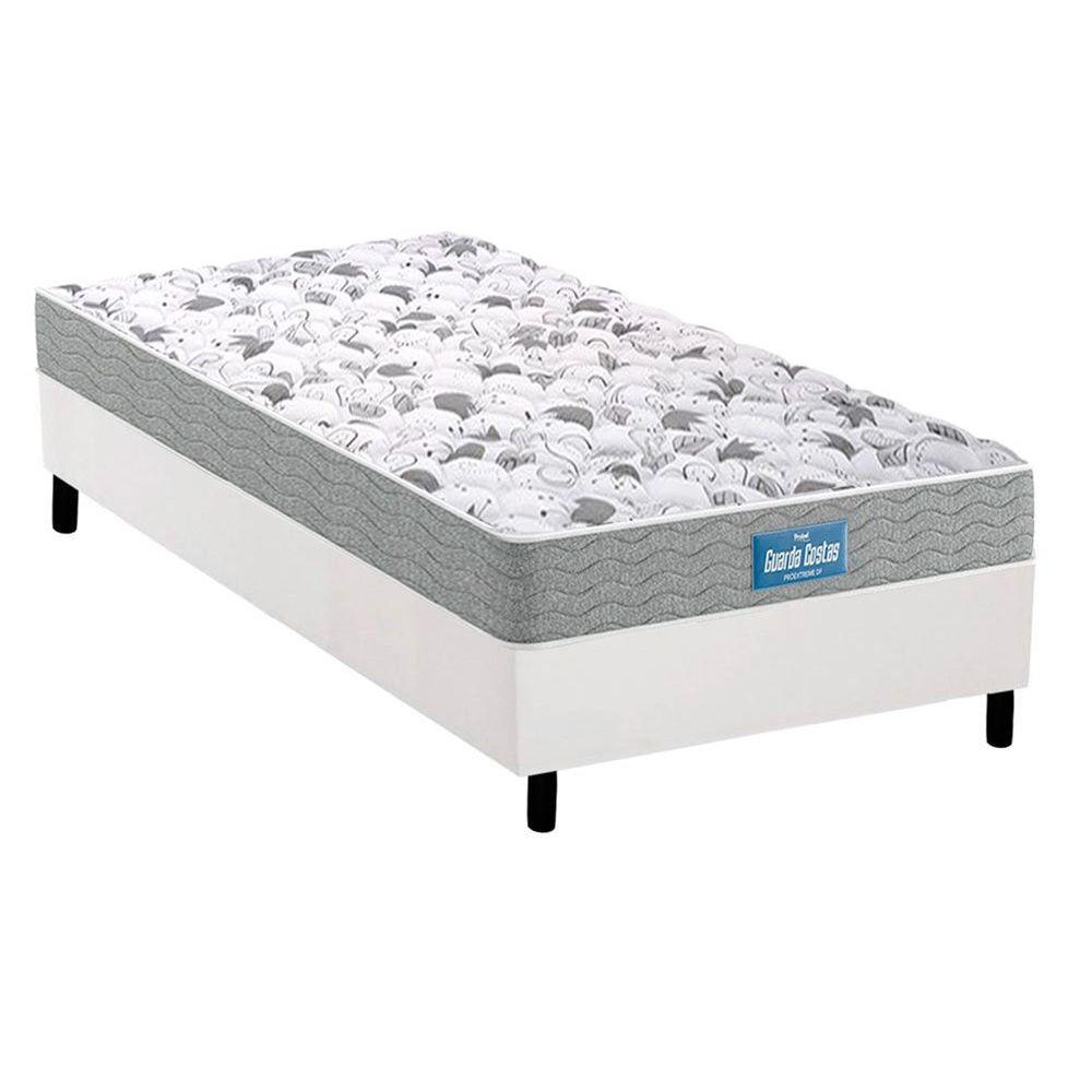 Cama Box Solteiro Colchao Espuma D45 Probel Ep Anatomico Guarda Costas Proextreme Plus Double Face Base Crc Courano White 88x188