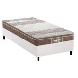 Cama Box Solteiro Colchao Espuma Probel D33 Ep Anatomico Guarda Costas Prointense Plus Base Crc Suede White 88x188