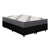 Cama Box Queen Colchao Espuma Ortobom D33 Ep Anatomico Airtech 100 Base Crc Linhao Black 158x198