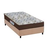 Cama Box Solteiro Colchao Espuma Ortobom D45 Ep Fort Tech Iso 150 Base Crc Suede Clean 78x188