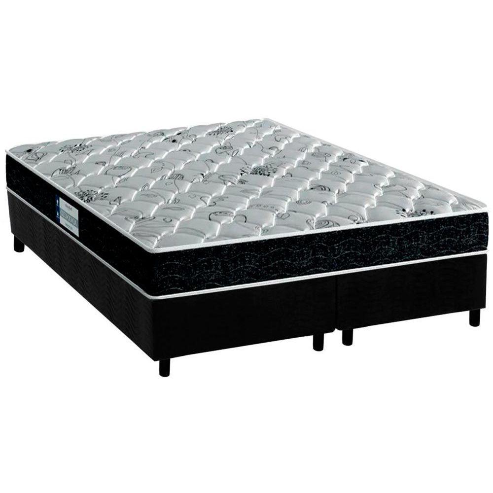 Cama Box King Colchao Ortopedico Probel D45 Ep Advanced Tech2000 Base Crc Suede Black 193x203