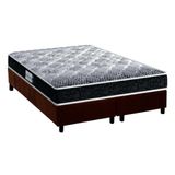 Cama Box Queen Colchao Espuma Probel D33 Ep Advanced Tech1500 Base Crc Suede Brown 158x198