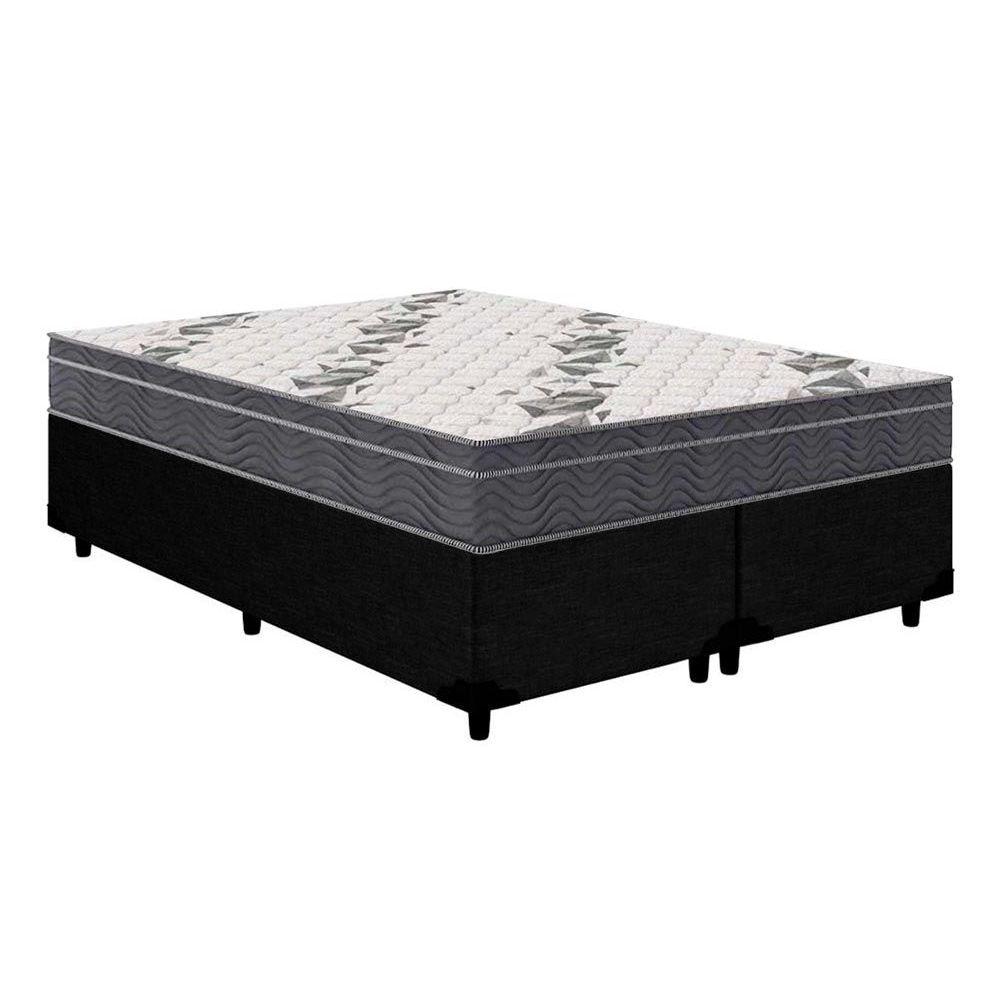 Cama Box Queen Colchao Ortopedico Ortobom D33 Ep Anatomico Airtech 100 Base Crc Linhao Black 158x198