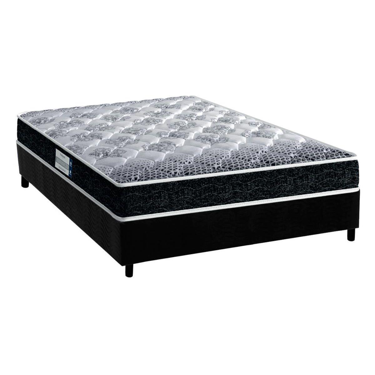 Cama Box Casal Colchao Ortopedico Probel D33 Ep Advanced Tech1500 Base Crc Suede Black 138x188