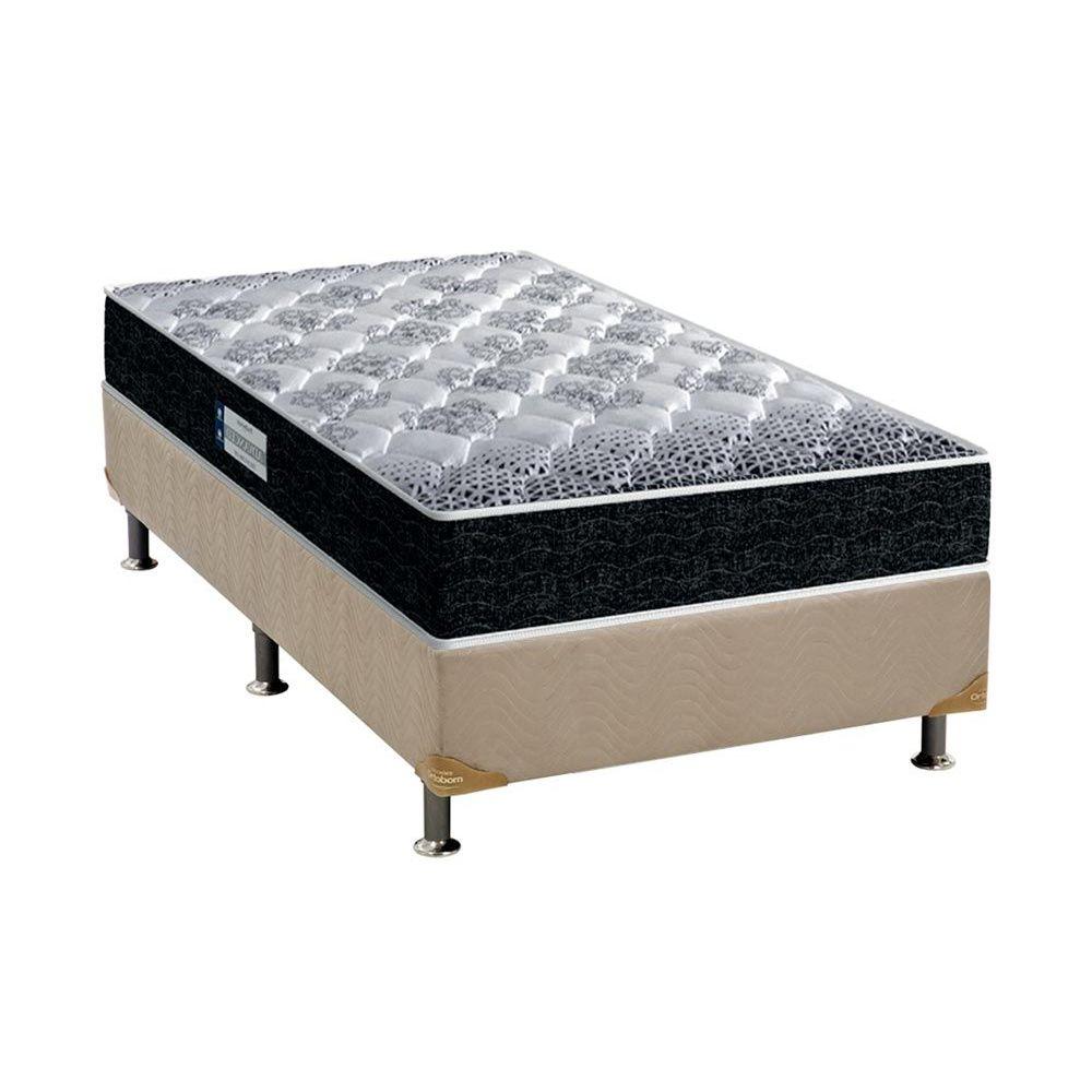 Cama Box Solteiro Colchao Espuma D33 Probel Ep Anatomico Advanced Tech1500 Base Crc Suede Clean 88x188