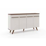 Buffet De Sala Jantar Rt3133 4 Portas Off White Rustico Movelbento