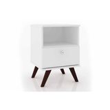 Mesa Cabeceira Casal Rt3019 C 1 Gaveta Branco Movelbento