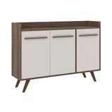 Buffet De Sala Jantar Rt3134 3 Portas Rustico Off White Movelbento