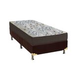 Cama Box Solteiro Colchao Espuma Ortobom D45 Ep Fort Tech Iso 150 Base Crc Suede Brown 88x188